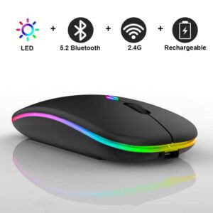 Rechargeable Wireless Bluetooth Mouse – Silent Ergonomic