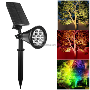 7-LED RGB Solar Garden Spotlight – IP65 Pathway & Landscape Light