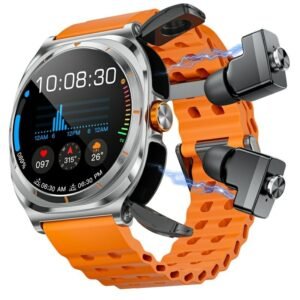 2-in-1 Smart Watch with Built-In TWS Earbuds – IP67 Waterproof