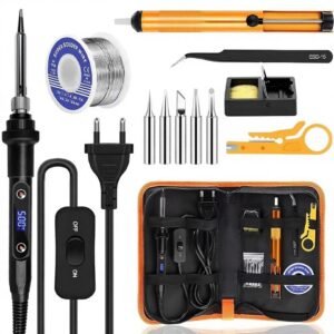 Adjustable-Temperature Soldering Iron Kit – Electronics Repair Set