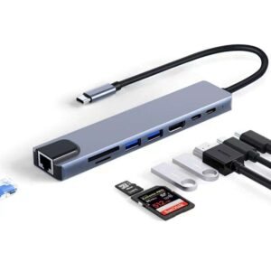 6-in-1 USB-C Hub – Multiport Adapter with HDMI & USB 3.0